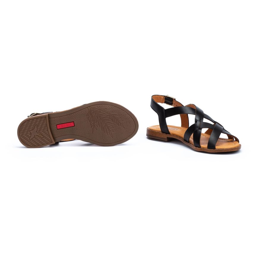 Women's Pikolinos ALGAR Flat Sandals Black | NZ U32Q095